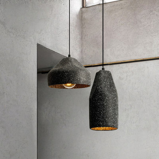 Nostalgic Industrial Cement Pendant Light – Vintage Ceiling Lamp