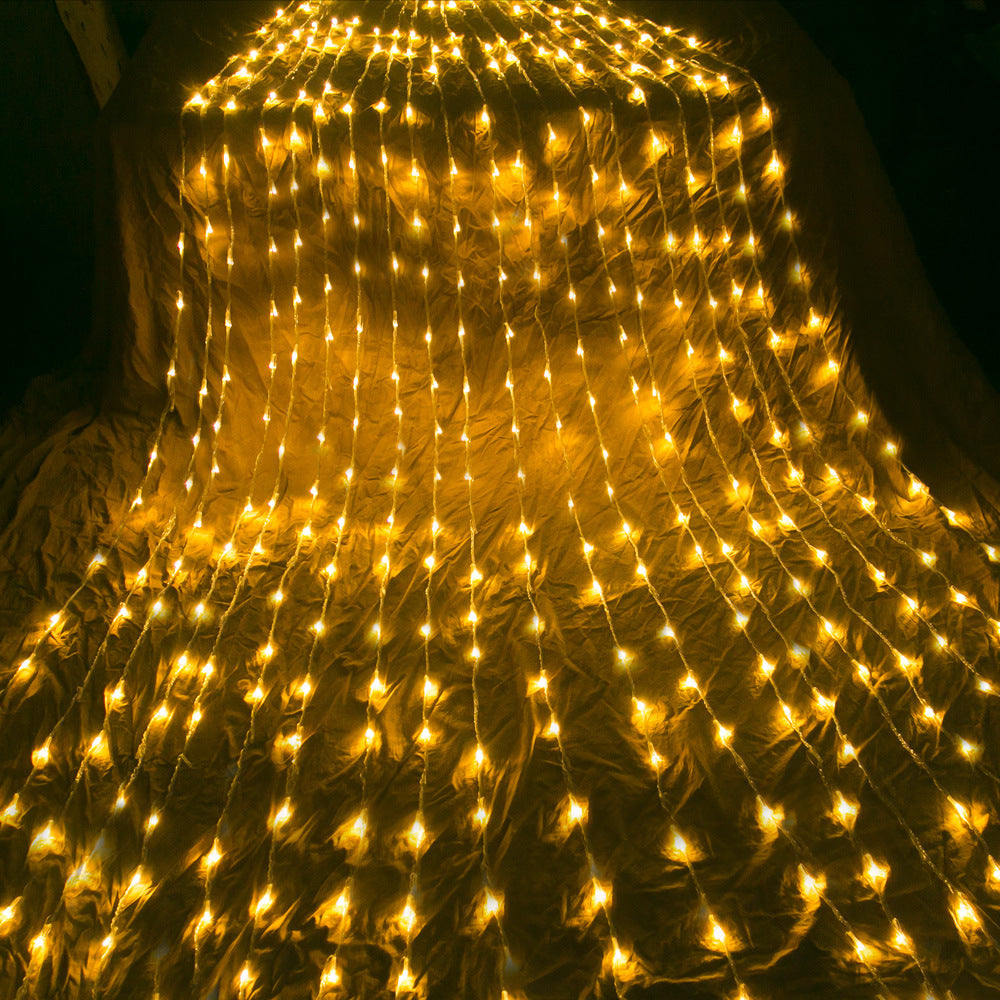 Outdoor Background Net Lights and Water String Lights Decorative LED Lighting for Garden Wedding and Party Setup