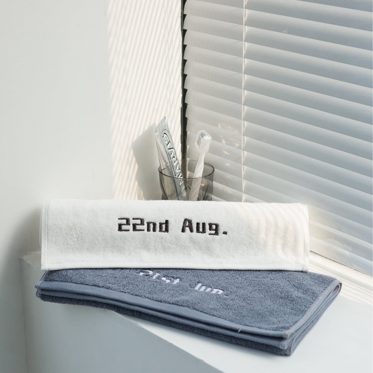Customized Birthday Embroidered Towels Personalized Name Cotton Gift Towel Set