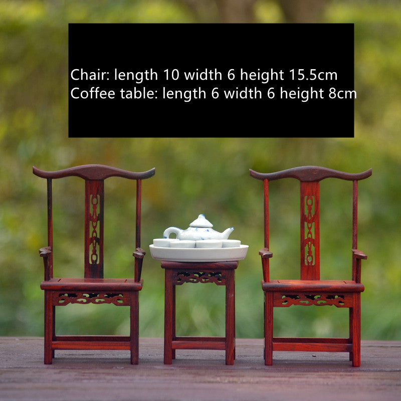 Red Rosewood Miniature Furniture Model Handmade Decorative Dollhouse Furniture Set Collectible Home Decor