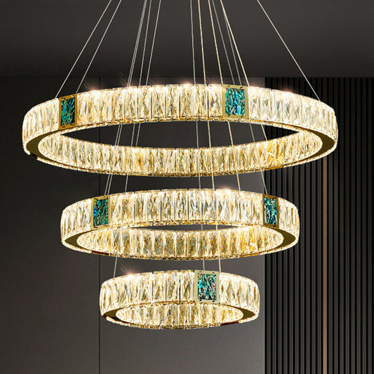 Luxury Crystal Chandelier – Modern LED Ceiling Light for Living Room, Dining Room, Bedroom & Study