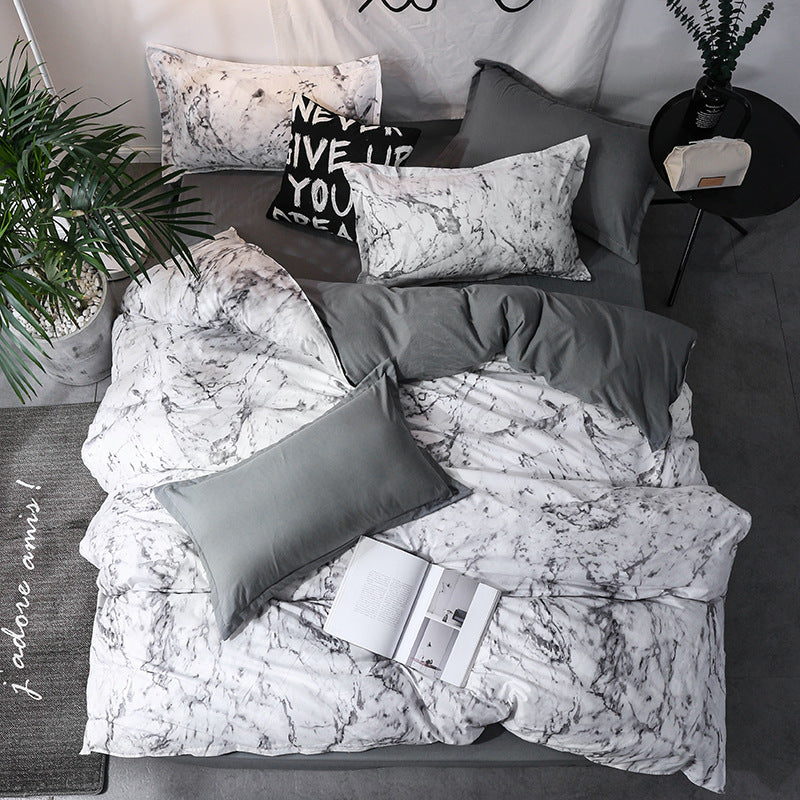 3-Piece Bedding Set Duvet Cover Quilt with 2 Pillowcases 50x70cm Soft Comfortable Bed Set