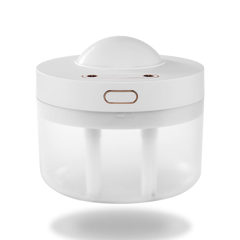 Projection Humidifier Portable Rechargeable Rotating Night Light Double Spray Mist Air Moisturizer for Bedroom