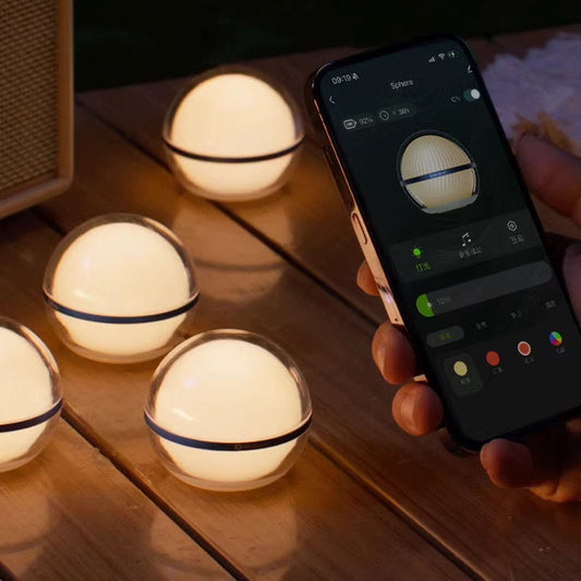 Fully Luminous Intelligent Camping Lights Rechargeable LED Outdoor Lantern Smart Bright Tent Light for Hiking and Emergency Use