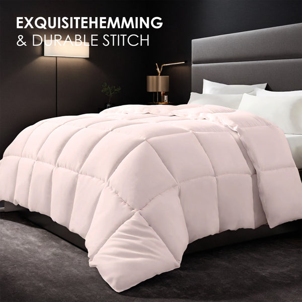 2 Pack Pink Oversized Duvet Inserts Soft Fluffy Breathable Comforters Bohemian Luxury Hotel Bedding