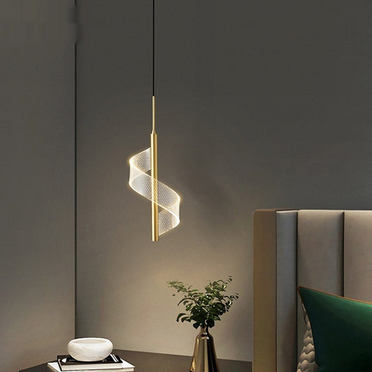 Light Luxury Copper Droplight – Minimalist Small Pendant Lamp