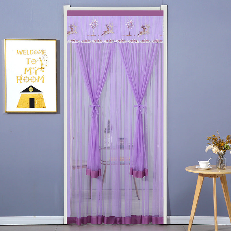 Punch Free Mosquito Proof Mesh Curtains Bedroom Lace Partition Four Seasons Household Window Drapes
