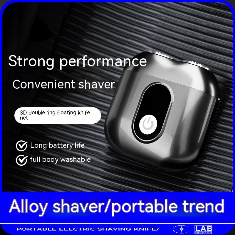 Mini Double Head Electric Shaver Portable USB Rechargeable Waterproof Men’s Razor Compact Travel Grooming