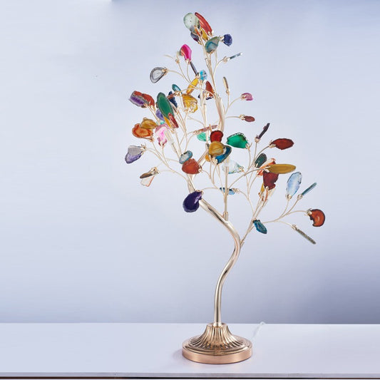 Nordic Agate Tree Branch Floor Lamp for Creative Living Room Decor