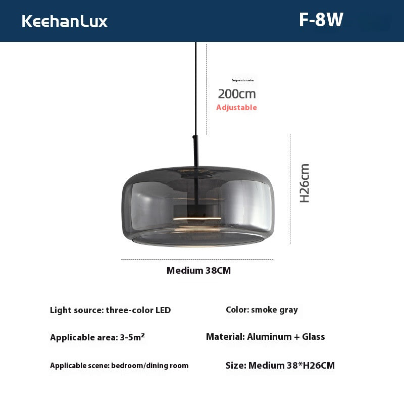 Modern Glass Droplight – Bedroom, Hotel & Bar Single Head Pendant Lamp