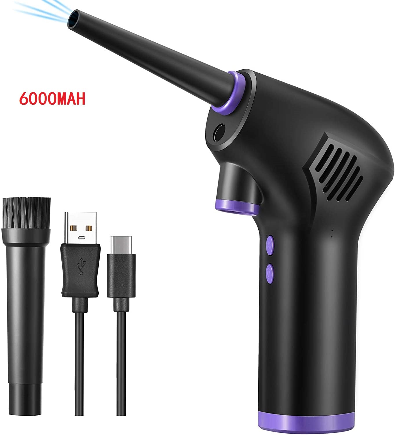 Cordless Air Duster Electric Compressed Air Blower for Computer Keyboard Camera and Small Appliance Cleaning Rechargeable Portable Cleaner