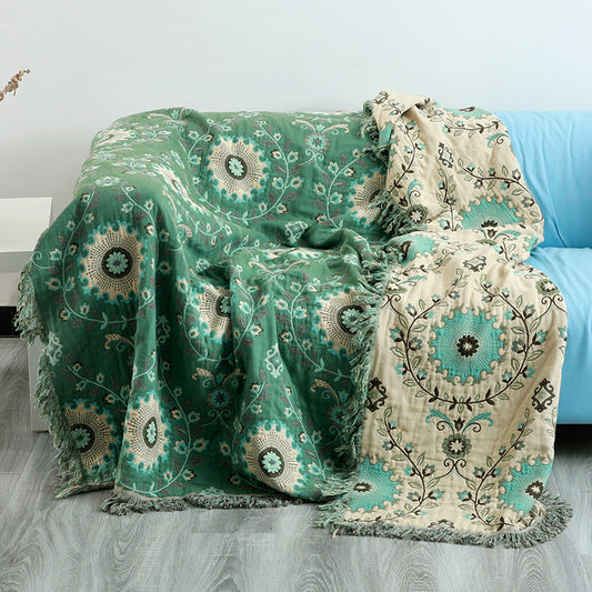 Cotton Yarn Sofa Cover Towel Multifunctional Nordic Simple Style Sofa Throw Home Decor Protector