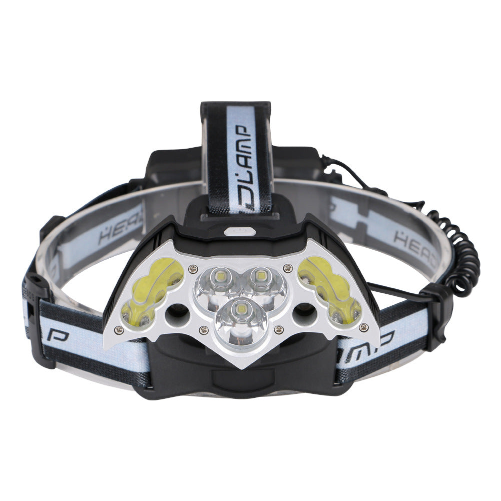 Rechargeable COB Headlight Strong Outdoor Aluminum Alloy Camping Searchlight High Power LED Flashlight