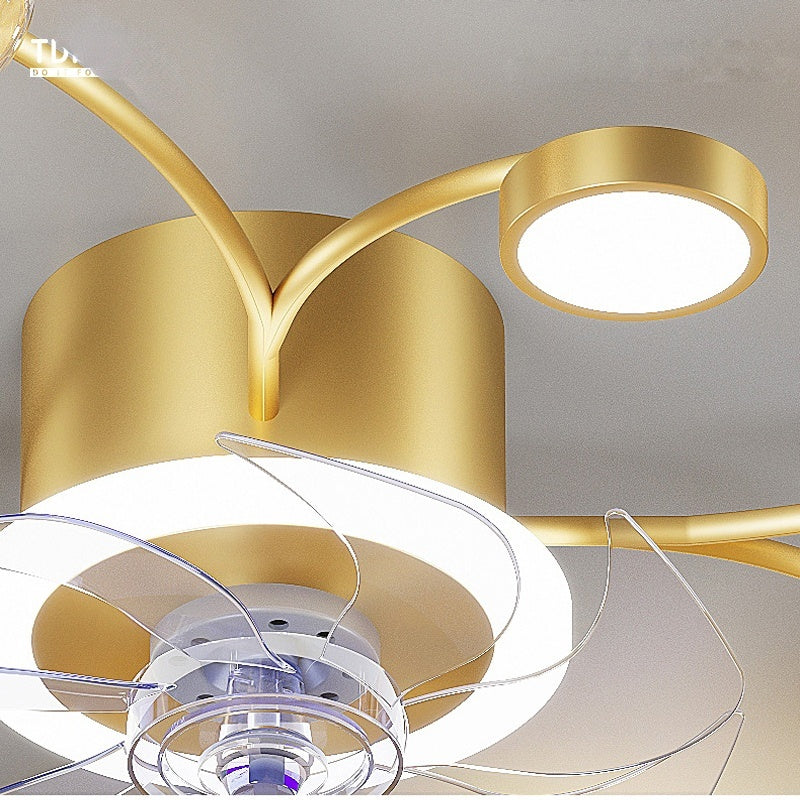 Modern Smart Ceiling Fan Lamp – Bedroom LED Fan Light with Remote Control