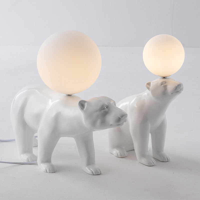 Modern Simple Personality Bear Table Lamp Creative Cute LED Night Light Home Decor
