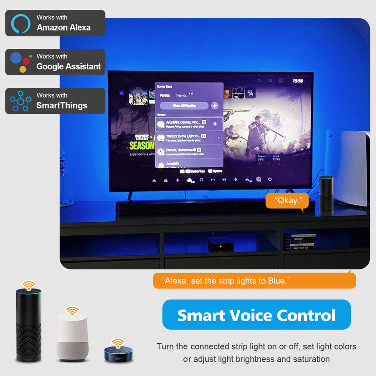 Smart Graffiti TV Atmosphere Projector Light – Curtain Background Ambient Room Lamp