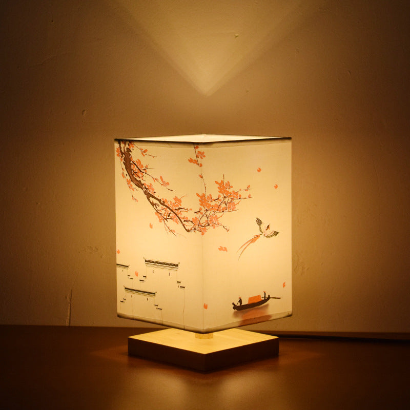Chinese Retro Bedside Night Light | Warm Bedroom Lighting