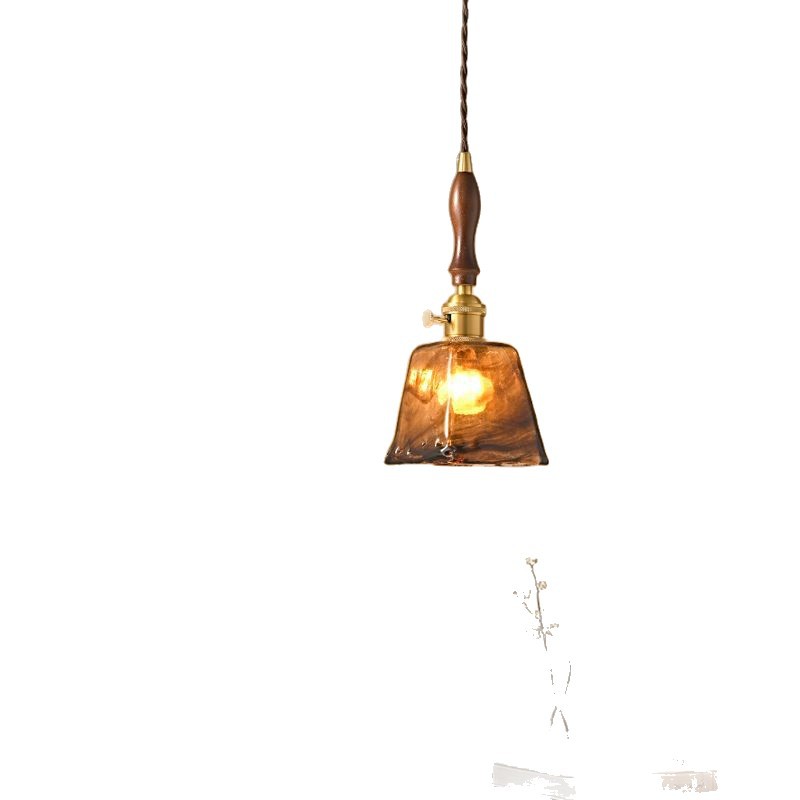 Amber Glass Pendant Light – Vintage-Style Chandelier