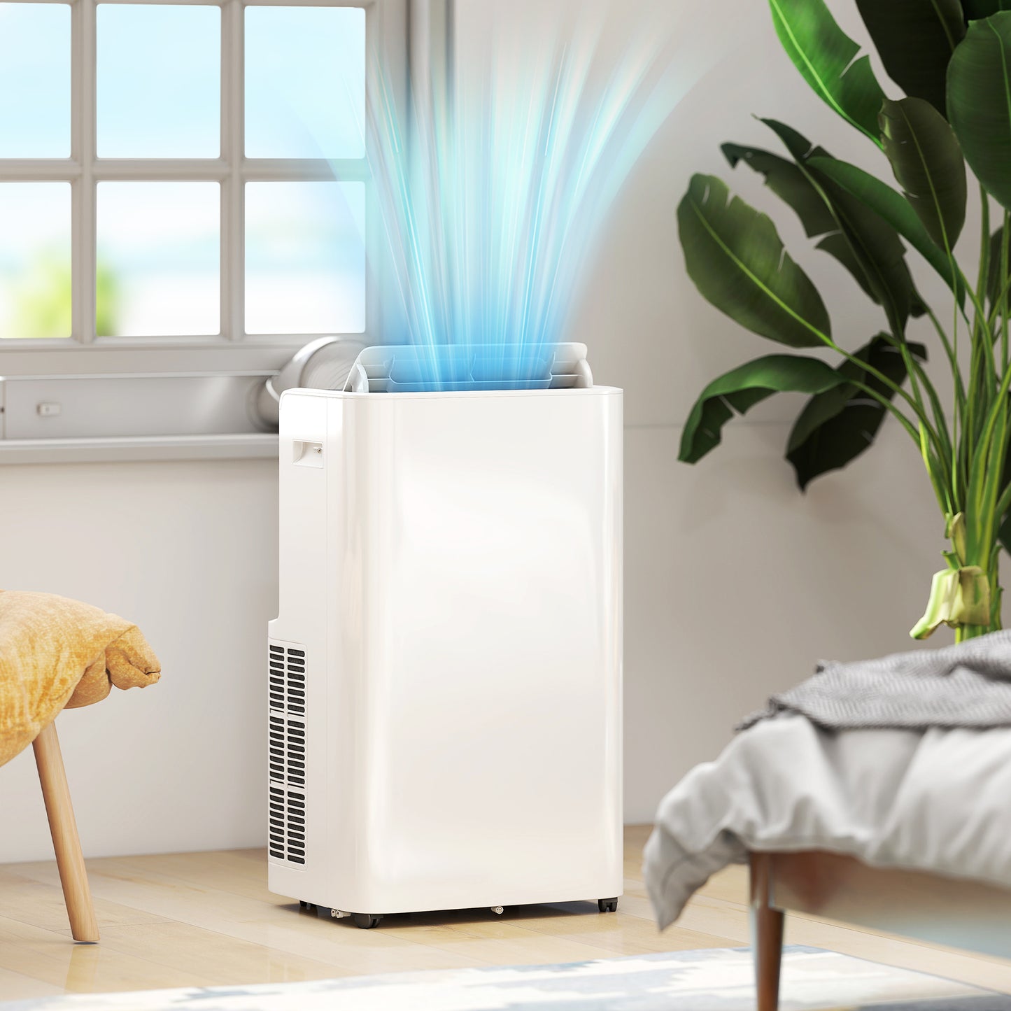 12000 BTU Portable Air Conditioner with Remote Control for Rooms up to 550 Sq Ft, Free Standing AC Unit with Dehumidifier, Fan Mode, 24H Timer & Window Kit