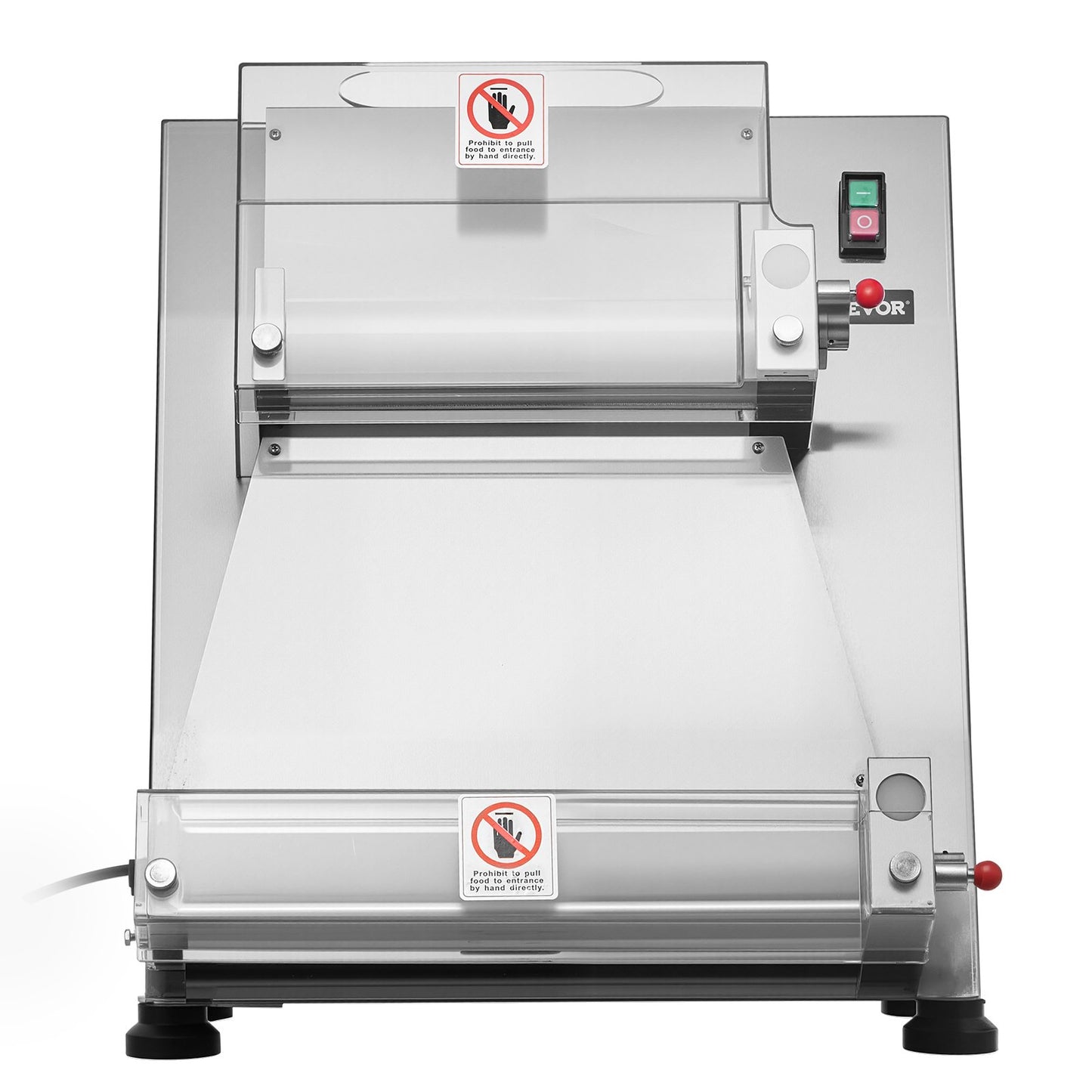 16 Inch Semi-Automatic Pizza Dough Roller Sheeter 390W Commercial Dough Press Machine for Bakery and Restaurant Use