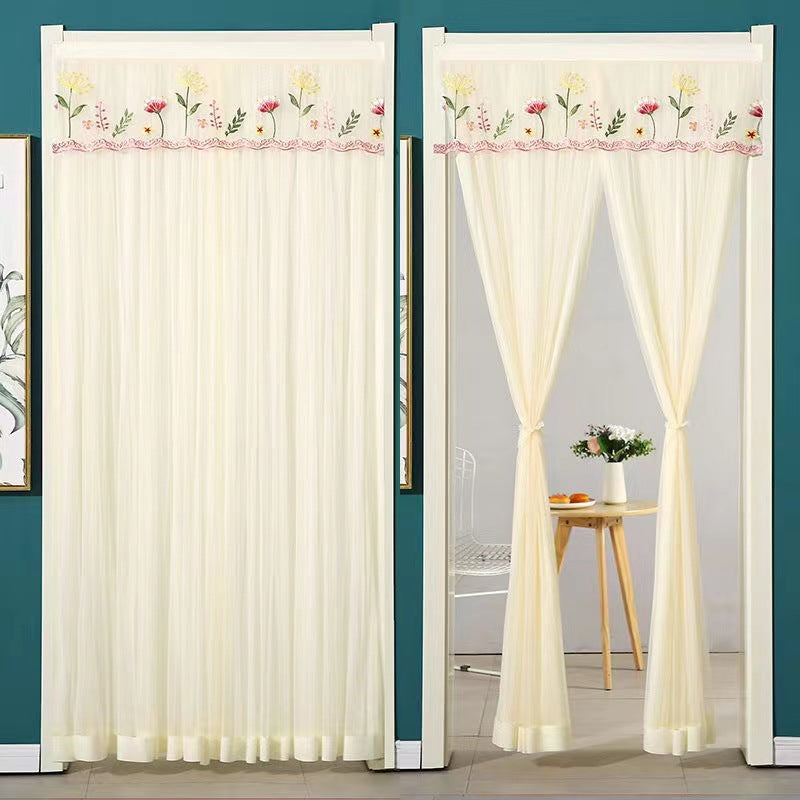 Punch Free Mosquito Proof Mesh Curtains Bedroom Lace Partition Four Seasons Household Window Drapes