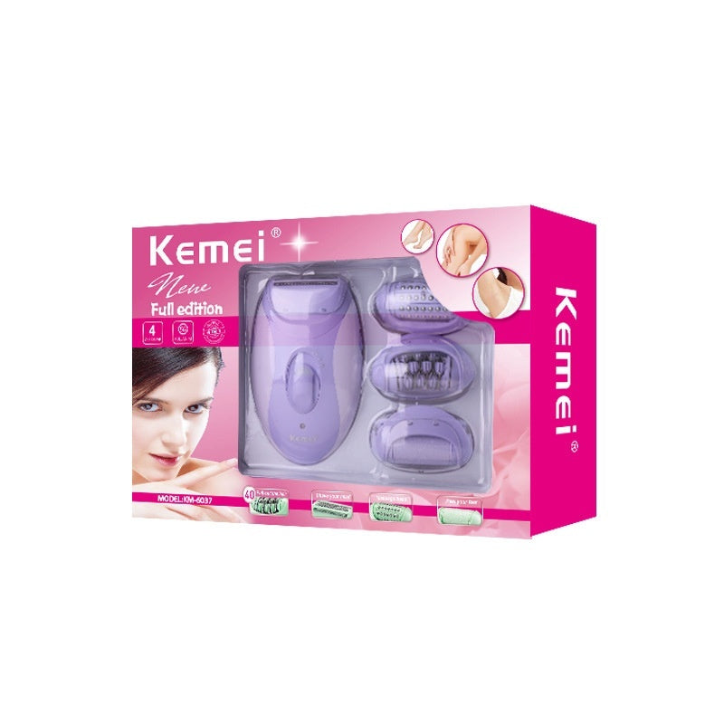 Women’s 4-in-1 Body Shaver and Foot Grinder Kit Electric Hair Removal and Pedicure Care Set