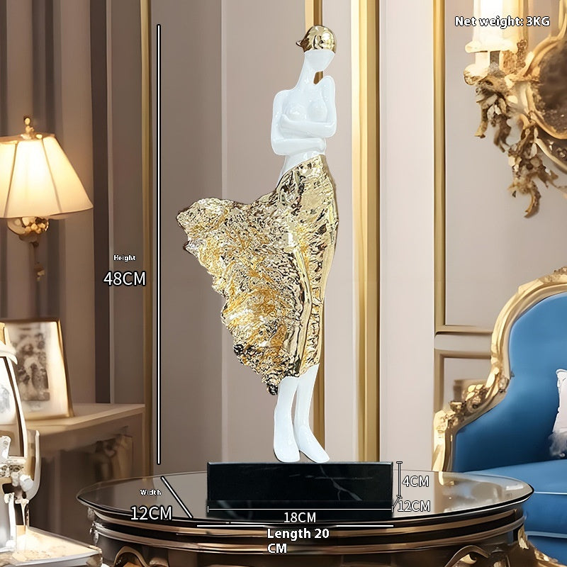Light Luxury Beauty Figurine Sculptured Ornaments Modern Decorative Statue Home Living Room Decor