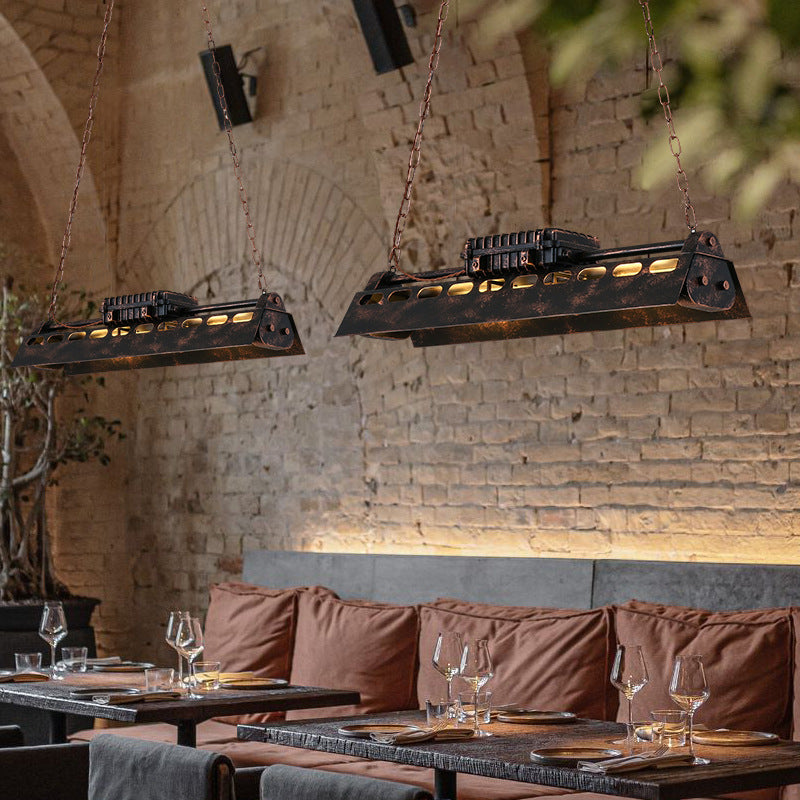 Retro Industrial Iron Droplight – Loft, Restaurant & Office Pendant Lamp