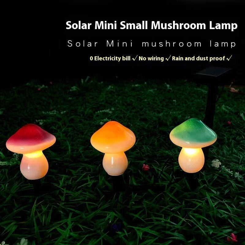 Solar Mushroom Outdoor Waterproof Lawn Lamp LED Garden Courtyard Decorative Light for Pathway Yard and Patio
