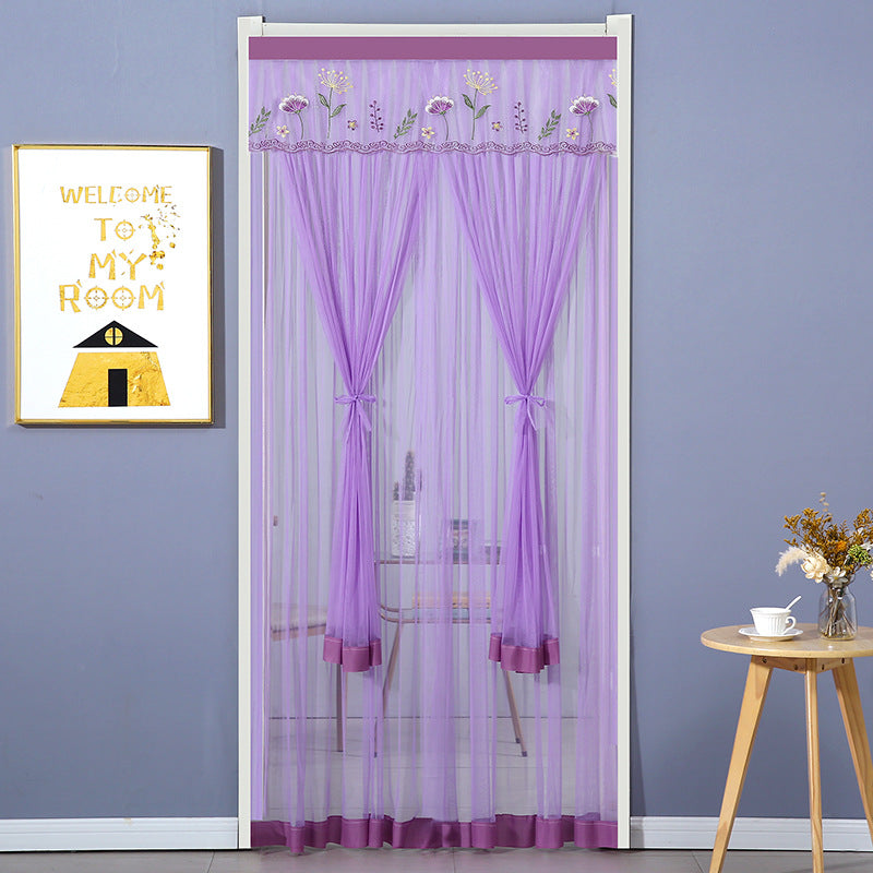 Punch Free Mosquito Proof Mesh Curtains Bedroom Lace Partition Four Seasons Household Window Drapes