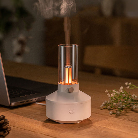 Retro 150ml Ultrasonic Humidifier Essential Oil Aroma Diffuser with Night Light for Home & Office