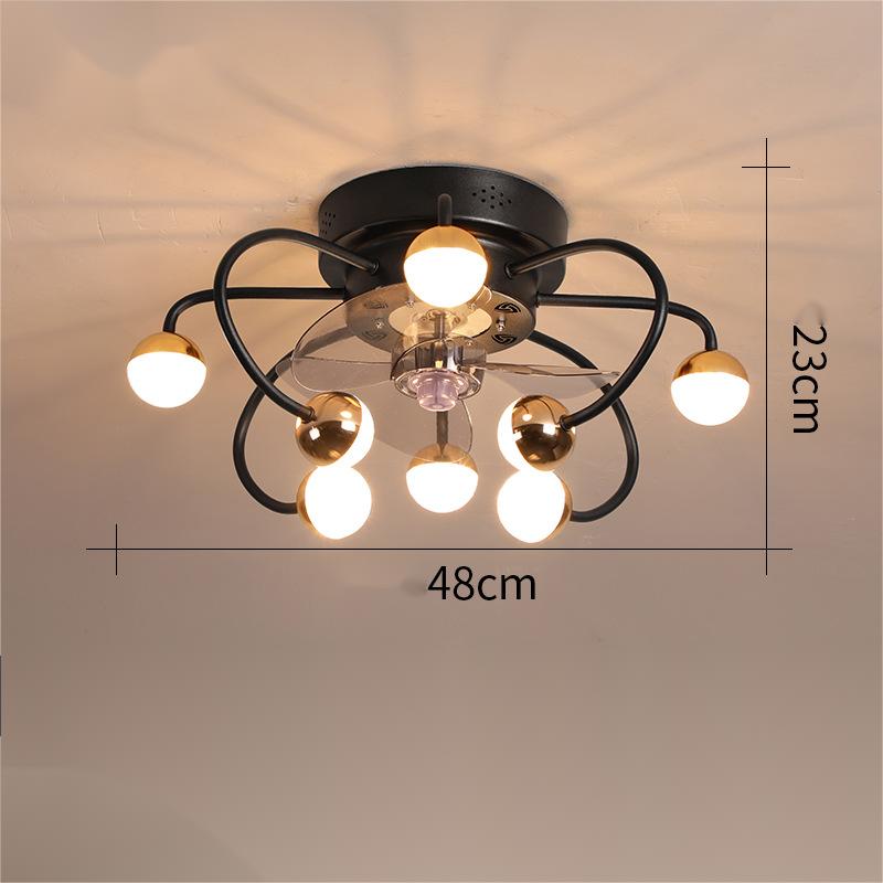 Invisible Ceiling Fan Light Modern Bedroom Dining Room LED Ceiling Fan Lamp With Remote Control