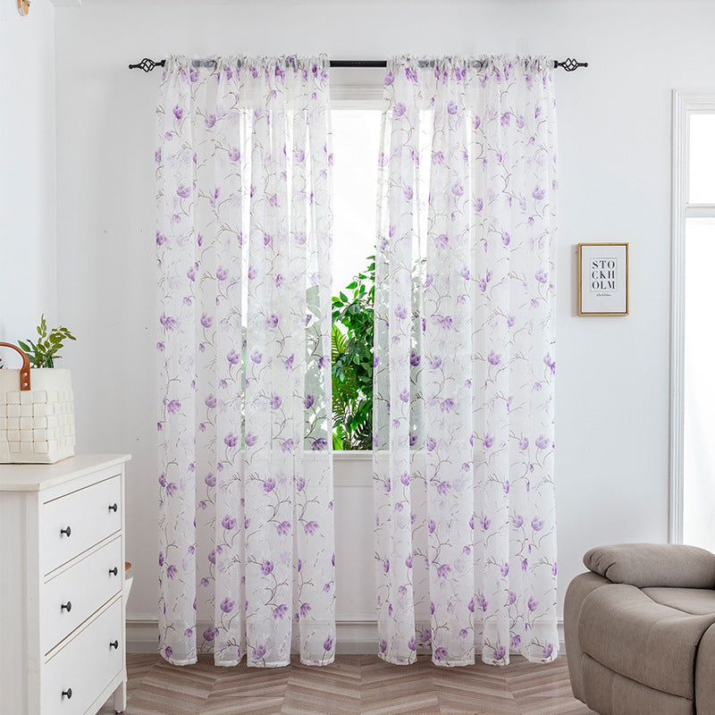 Mesh Bedroom Curtains Light Transmission Decorative Sheer Window Drapes for Home Decor