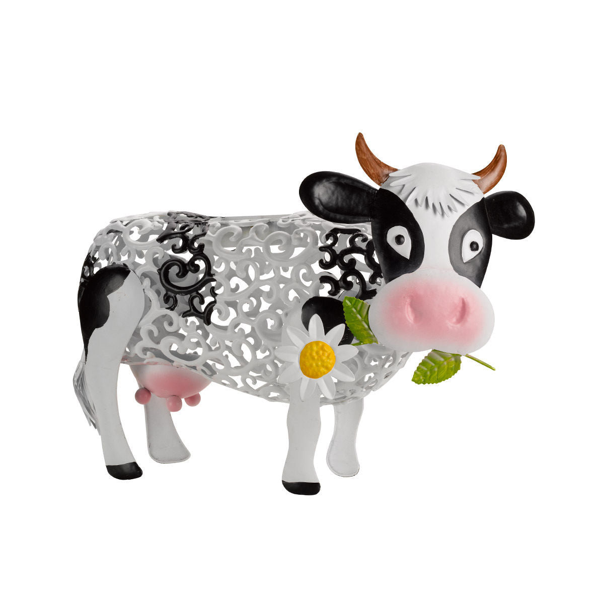 Daisy Cow Solar Light Resin Garden Decoration Outdoor LED Lawn Ornament Landscape Lamp