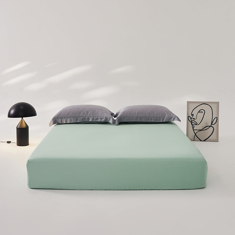 Single Bed Sheet Ice Silk Skin Friendly Pillowcase Soft Cooling Breathable Bed Linen Set