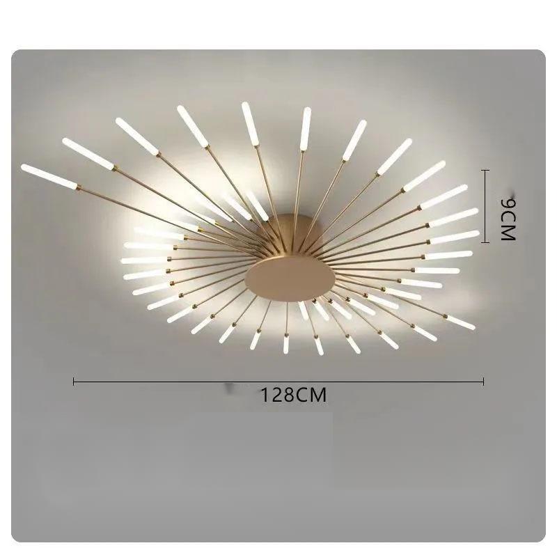 Iron Decorative Ceiling Light Modern Ceiling Lamp Living Room Bedroom Home Lighting Fixture