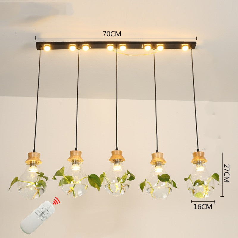 Glass Water Plant Aquarium Chandelier – Bar & Dining Room Lighting