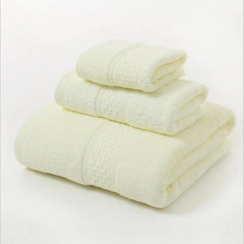 6-Piece Thick Absorbent Pure Cotton Towel Set Soft Bathroom Face Hand Bath Towels for Home Use