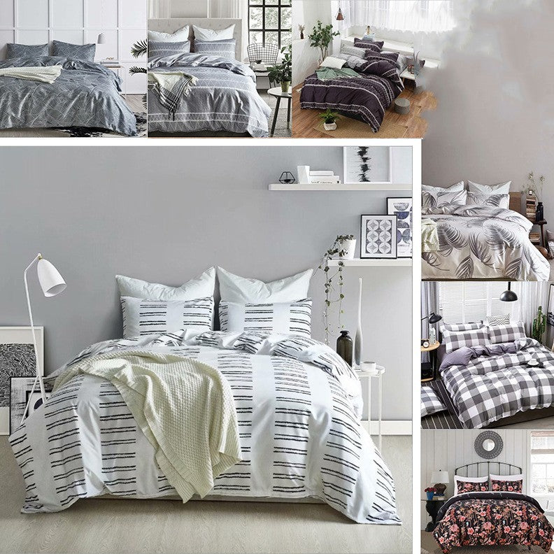 3-Piece Bedding Set Quilt Duvet Cover and Bed Sheets Soft Comforter Pillowcase Bed Set for Bedroom