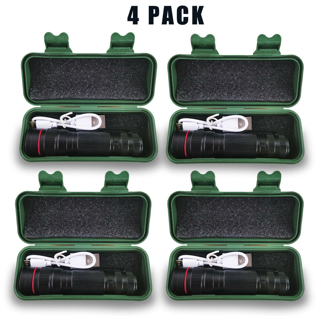 USB Rechargeable Military LED Flashlight – Tactical Zoom Mini Powerful Pen Torch
