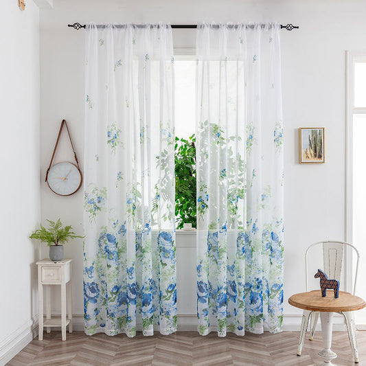 Mesh Bedroom Curtains Light Transmission Decorative Sheer Window Drapes for Home Decor