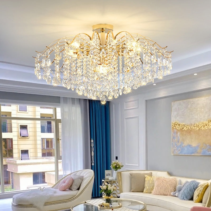 Affordable Luxury Crystal Chandelier – Modern Minimalist Living Room Ceiling Light
