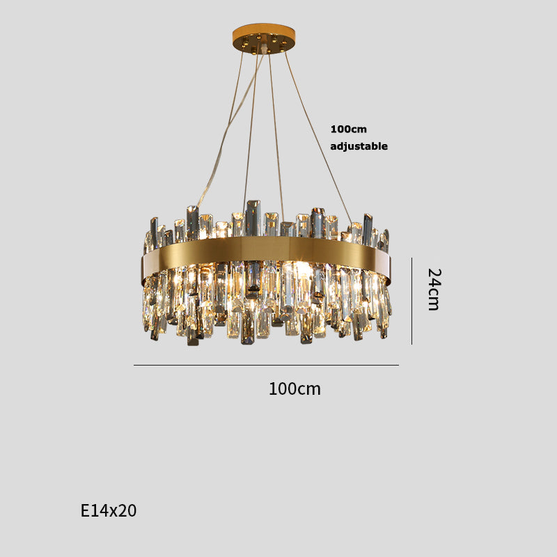 Simple Crystal Chandelier – Modern Living Room Ceiling Light