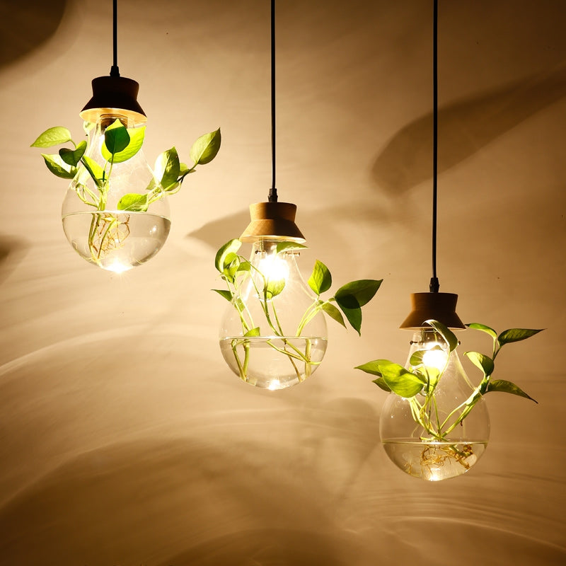 Glass Water Plant Aquarium Chandelier – Bar & Dining Room Lighting