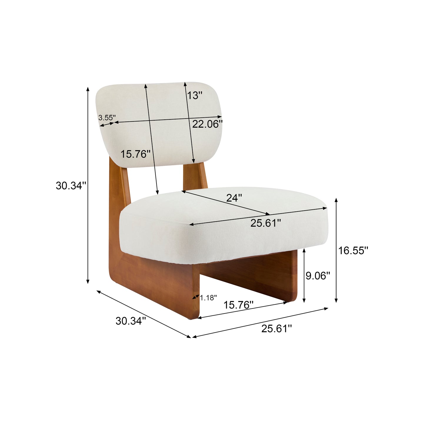 Set of 2 Modern Beige Lounge Chairs with Polyester Upholstery Sturdy Wood Base Minimalist Accent Seating for Living Room Bedroom Office