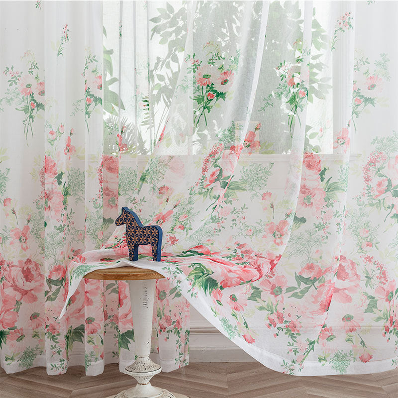 Mesh Bedroom Curtains Light Transmission Decorative Sheer Window Drapes for Home Decor