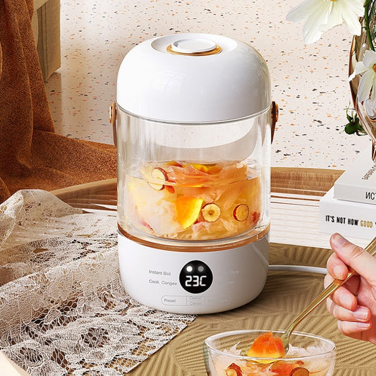 110V220V Smart Electric Stew Cooker Personal Portable Electric Stew Pot for Home Travel Use