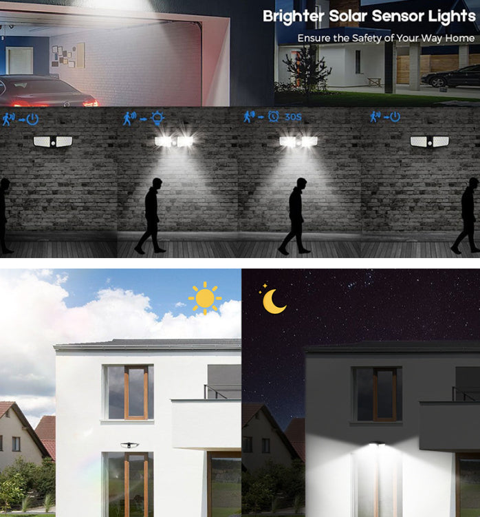 Outdoor Solar Light Decoration Smart Waterproof LED Garden Pathway Wall Landscape Lighting