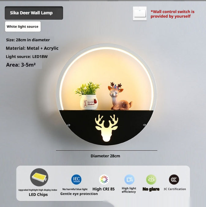 Modern Minimalist LED Bedside Wall Light Creative Bedroom Decorative Lamp