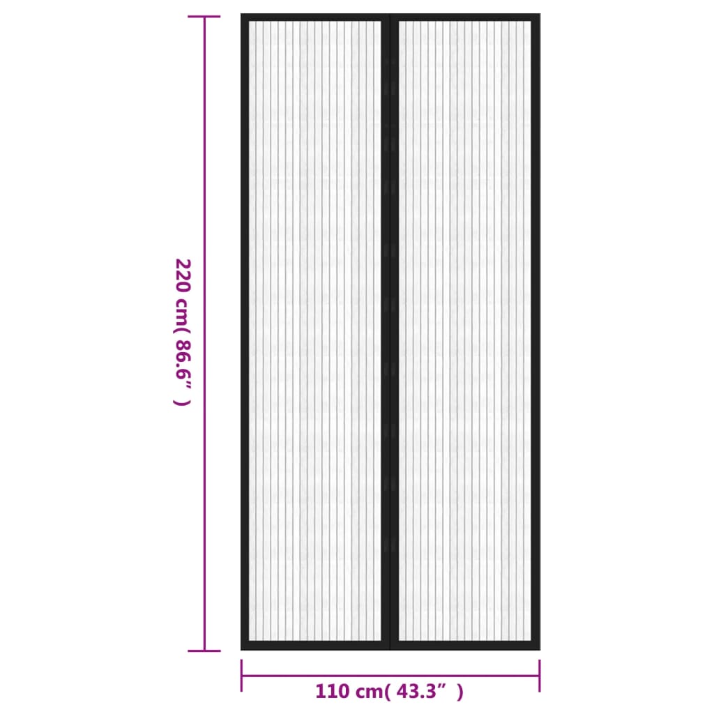 Magnetic Fly Screen Door Curtains 2 PCS Hands Free Mesh Door Screen Insect Protection